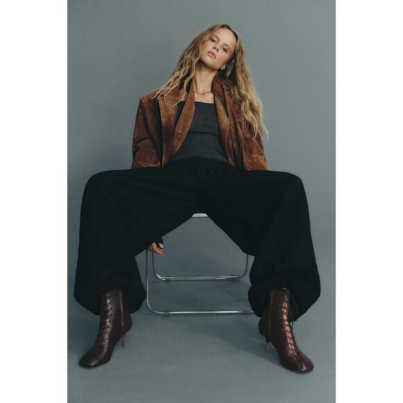 ZARA LEATHER KITTEN ANKLE BOOTS - Picture 2 of 7